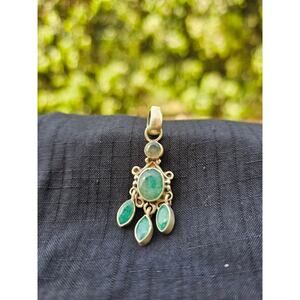 💚 One-of-a-Kind Solid Sterling Silver Emerald Pendants – 5-6 ct Natural Gems!